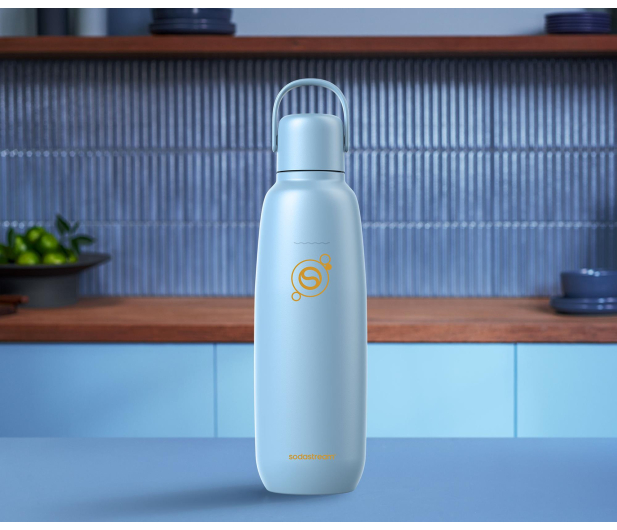 SodaStream Butelka termiczna Fizz&Go w kolorze błękitnym 0,9l - 1533419 - zdjęcie 2